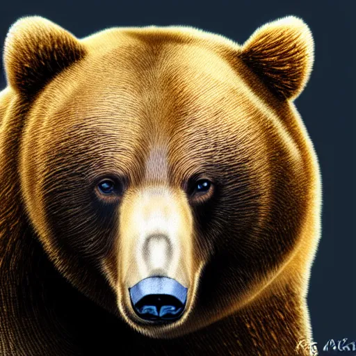 Prompt: bear portrait