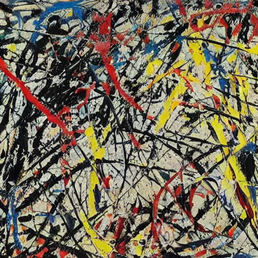 Prompt: a abstract painting quarrel lovers by jackson pollock