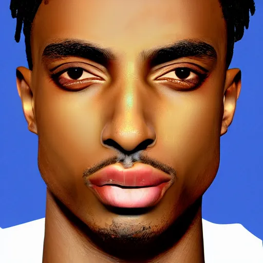 Image similar to playboi carti, photorealistic, detailed face, full body shot, 8 k, hd, neon colors, over saturated colors, wok,