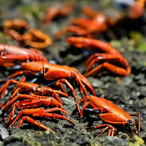 Prompt: crayfish whistles on the mountain