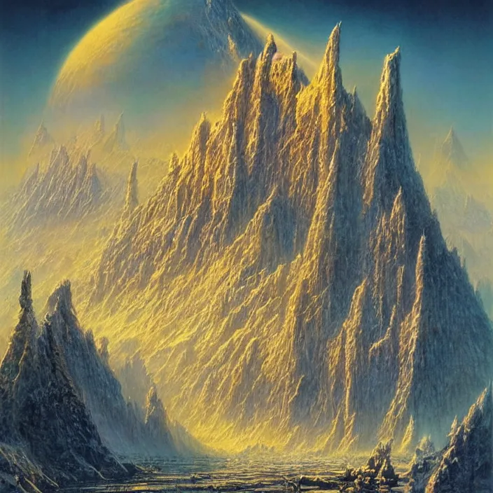 Image similar to kingdom of hyperborea, digital art, hd, by bruce pennington