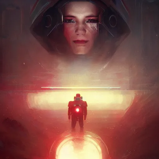 Prompt: A portrait of an android, Star Wars art, art by greg rutkowski, matte painting, trending on artstation