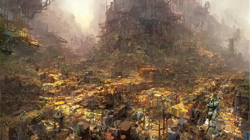 Prompt: the plastic world has won this war, by marc simonetti
