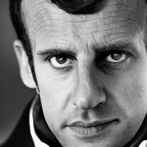 Image similar to closeup portrait of emmanuel macron dressed as napoleon crying thumbs up, natural light, sharp, detailed face, magazine, press, photo, steve mccurry, david lazar, canon, nikon, focus