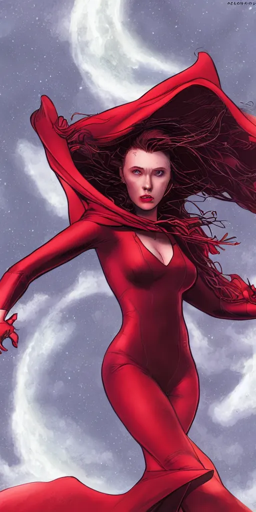 scarlet witch comic, illustrated by jason aaron,, Stable Diffusion