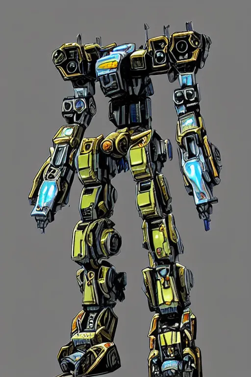 Prompt: mechwarrior - 2, intricate ornate humanoid mecha warrior,