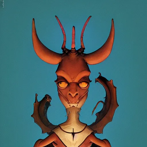 Prompt: a stylized minimalist icon of a horned demon tarot card by cory loftis and jesper ejsing and zdzisław beksinski and norman rockwell and greg rutkowski weta studio and lucasfilm behance hd global illumination - c 1 0