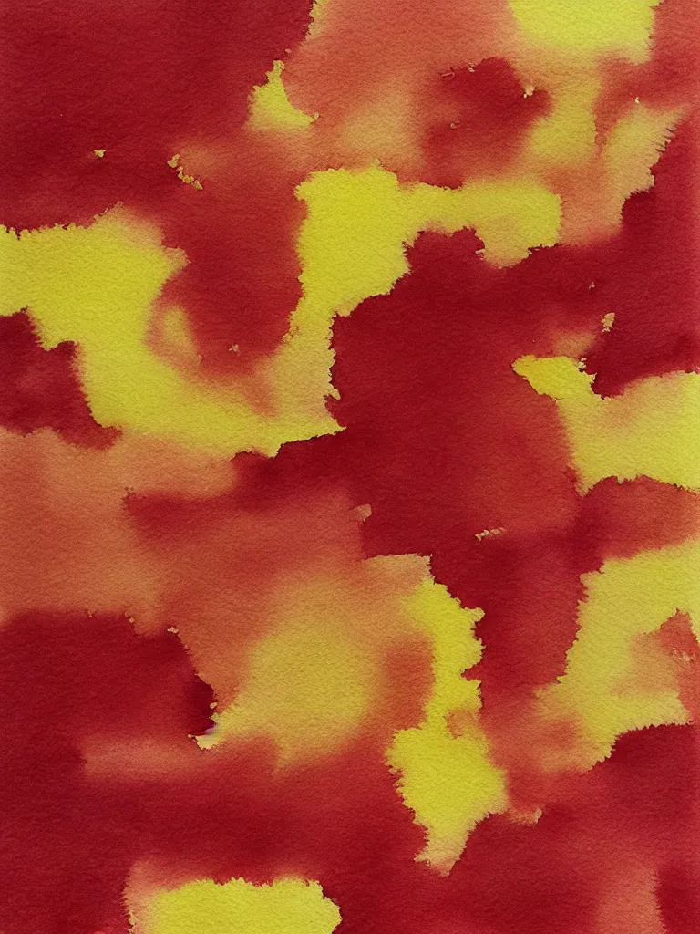 Prompt: red yellow background watercolor trending on artstation