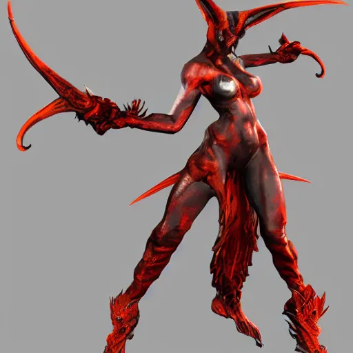 Prompt: demon queen , concept art, trending on artstation 3D.