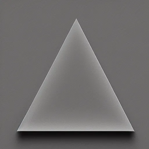 Image similar to a simple triangle with a soft shadow behind a light background, minimalistic corporative art, trending on artstation, minimalism