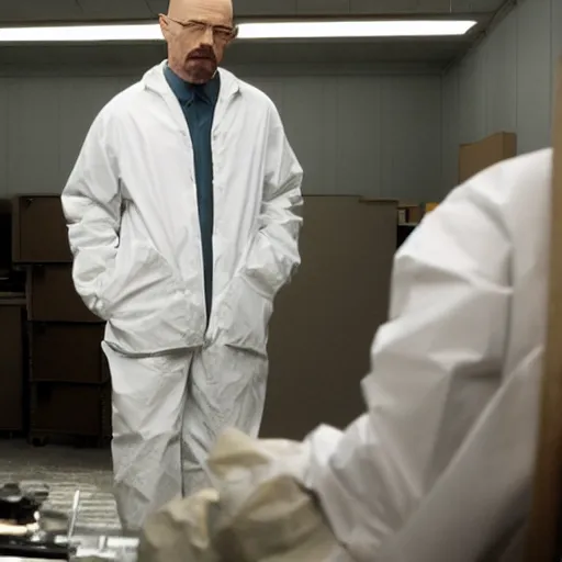 Image similar to walter white in the backrooms