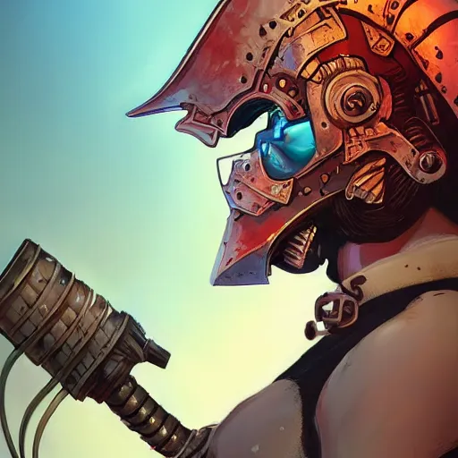 Image similar to cyberpunk viking helmet mask warrior goddess robot ninja fantasy, art gta 5 cover, official fanart behance hd artstation by jesper ejsing, by rhads, makoto shinkai and lois van baarle, ilya kuvshinov, ossdraws