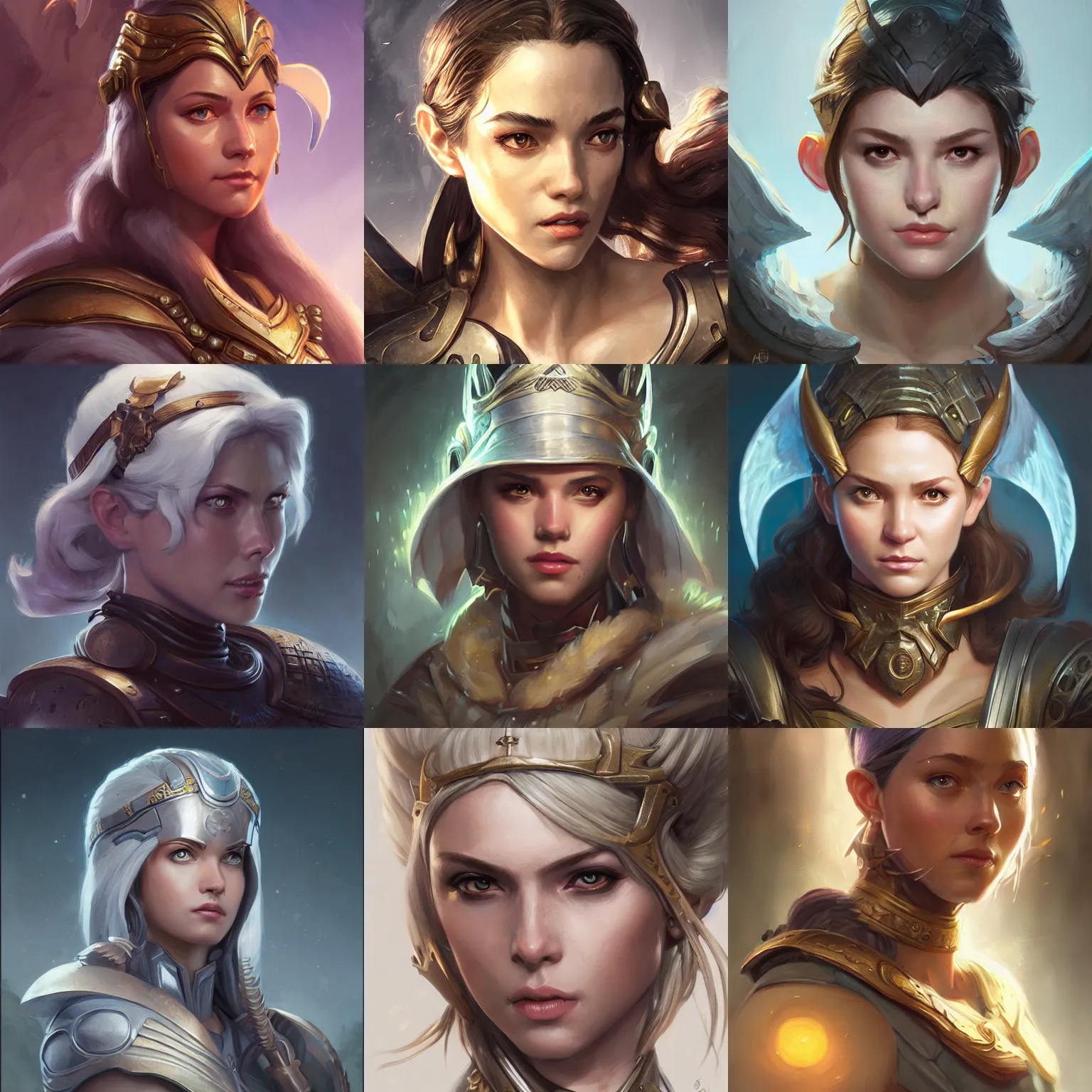 Prompt: athena, d & d, fantasy, portrait, highly detailed, headshot, digital painting, trending on artstation, concept art, sharp focus, illustration, art by artgerm and greg rutkowski and magali villeneuve