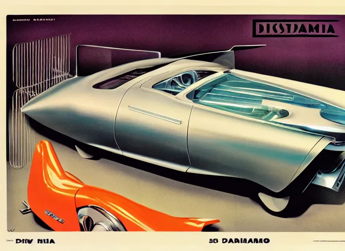 Image similar to diorama, futuristic concept car, 1950s,jukebox,8K, by syd mead