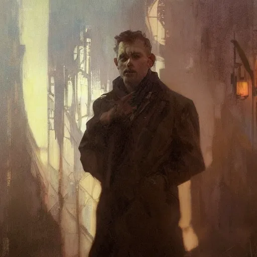 Image similar to hyperrealist portrait of james sunderland by jeremy mann and alphonse mucha, fantasy art, photo realistic, dynamic lighting, artstation, poster, volumetric lighting, very detailed faces, award winning