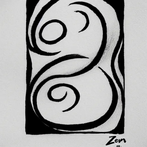 Image similar to zen, ink, elegant