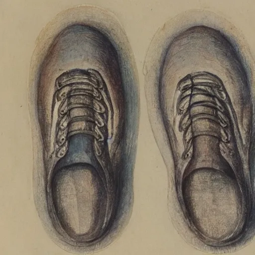 Prompt: A Pair of Running Shoes by William Blake.