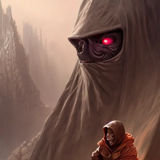 Image similar to mysterious male rogue wearing a cloak on an alien world, covered face, stern expression, main character, detailed, sci - fi, digital painting, artstation, sharp focus, illustration, artgerm, tomasz alen kopera, peter mohrbacher, donato giancola, joseph christian leyendecker, wlop, frank frazetta