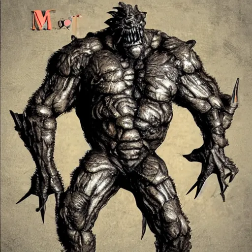 Image similar to monster made of metal