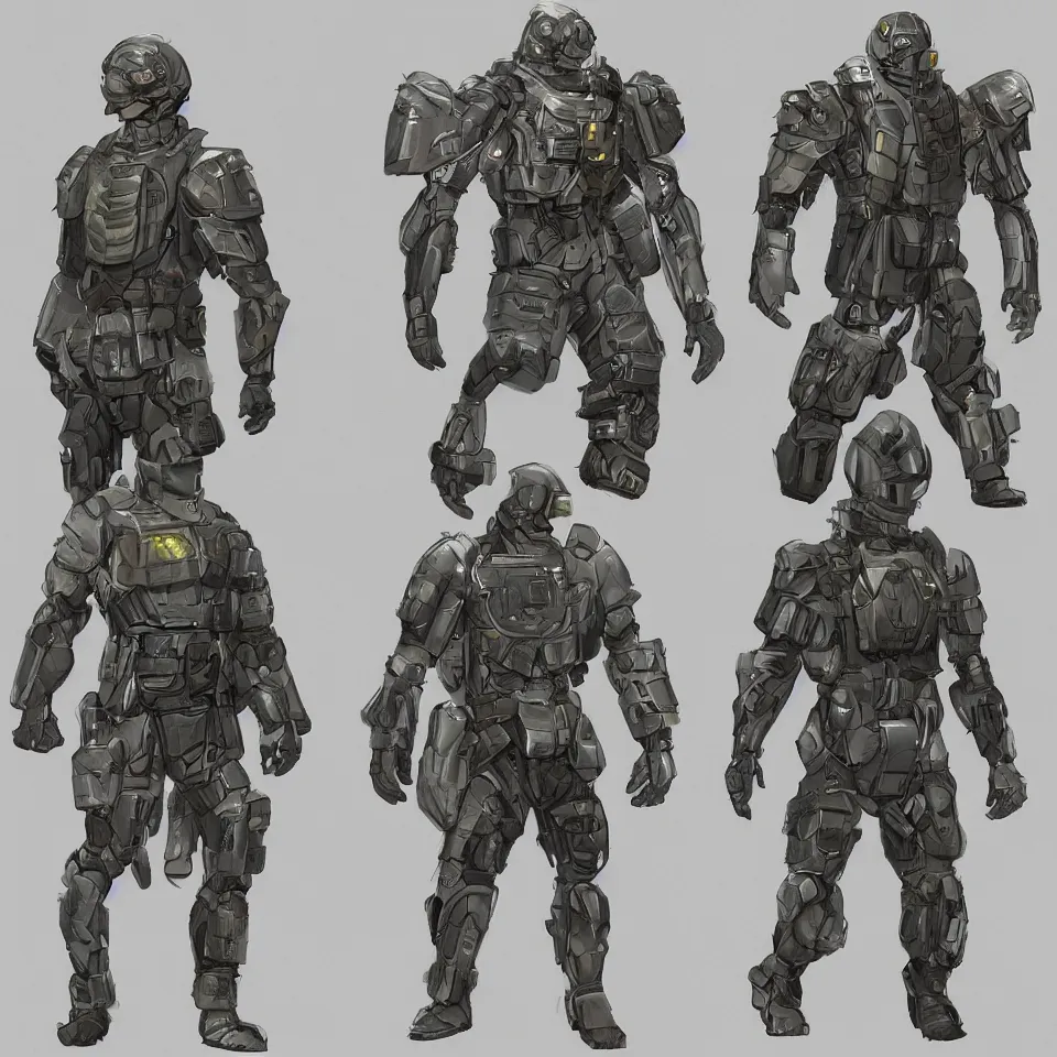 Image similar to sample separated parts of nano chest armor plating military modern era variants 2 0 5 0 digital concept art