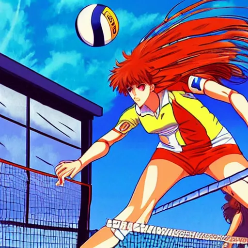 Image similar to top gun maverick playing volleyball against asuka langley, sprite, vaporwave nostalgia, directed by beat takeshi, visual novel cg, 8 0 s anime vibe, kimagure orange road, maison ikkoku, sketch by osamu tezuka, directed by makoto shinkai and beat takeshi