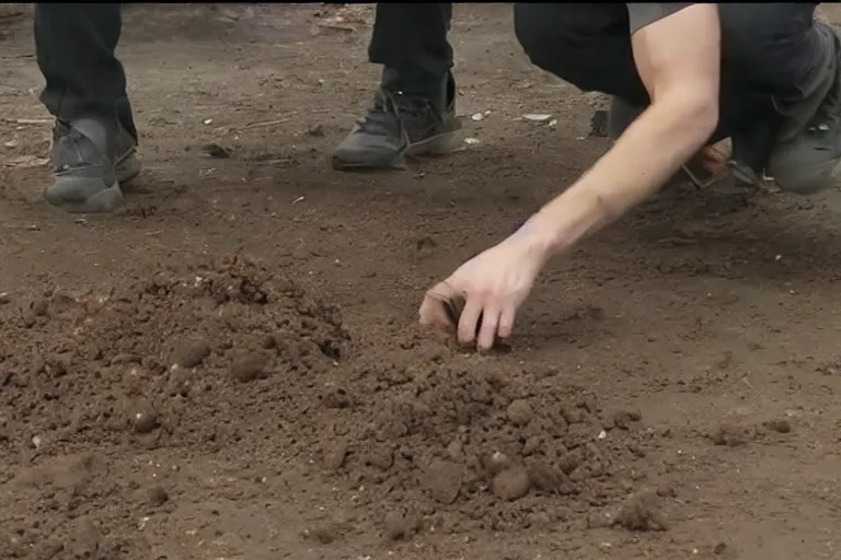 Image similar to CCTV Footage of Markiplier eating dirt of the ground