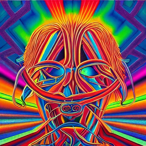 Image similar to post - punk new age album cover, psychedelic, magic, alex gray