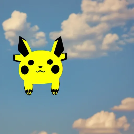 Image similar to a cloud in the shape of pikachu