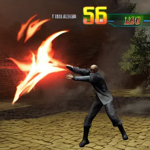 Image similar to screenshot of barack obama in mortal combat x, good graphic, highly detailed, rtx engine, nvidia geforce