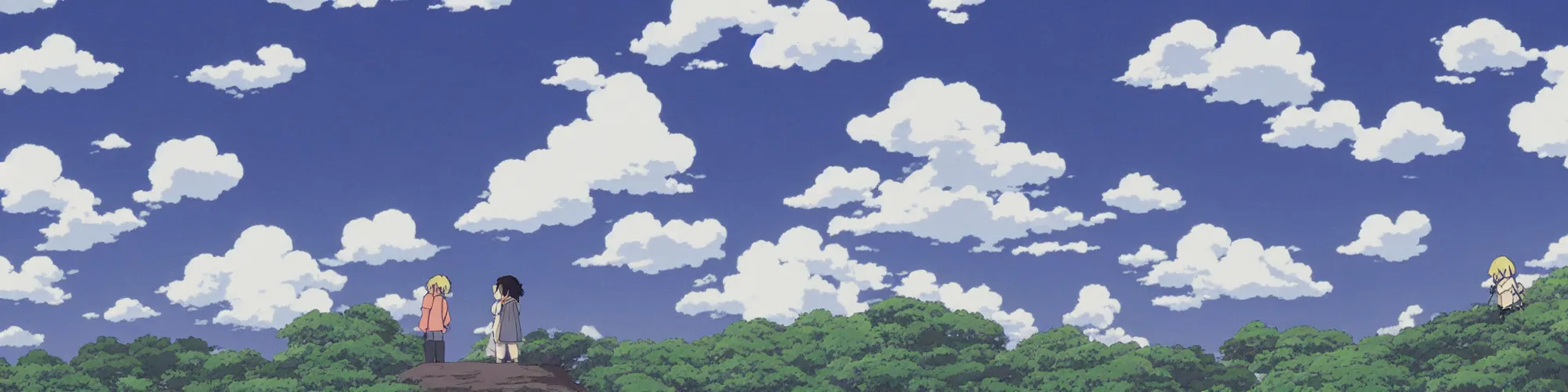 Image similar to A cloudy sky, by Studio Ghibli