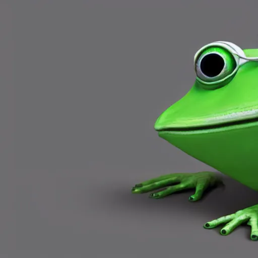 Image similar to a sadge - sad - pepe - the - frog - jedi, looking more depressed than usual, quivering lips, fists in the air, sweat flying, cgi render, zbrush, octane, keyshot render