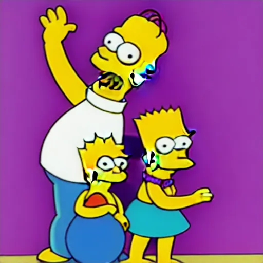 Image similar to The Simpsons, digital art.
