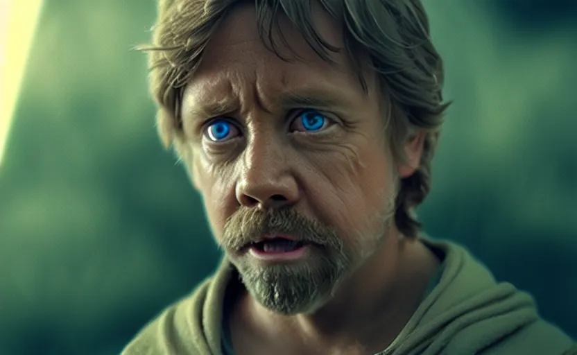 Image similar to hamster luke skywalker, movie still, star wars, cinematic, sharp focus, cinematic grain, cinematic lighting, 8 k