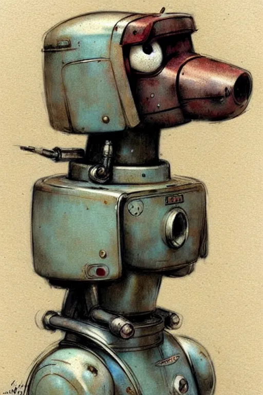 Image similar to (((((1950s retro robot dog . muted colors.))))) by Jean-Baptiste Monge !!!!!!!!!!!!!!!!!!!!!!!!!!!