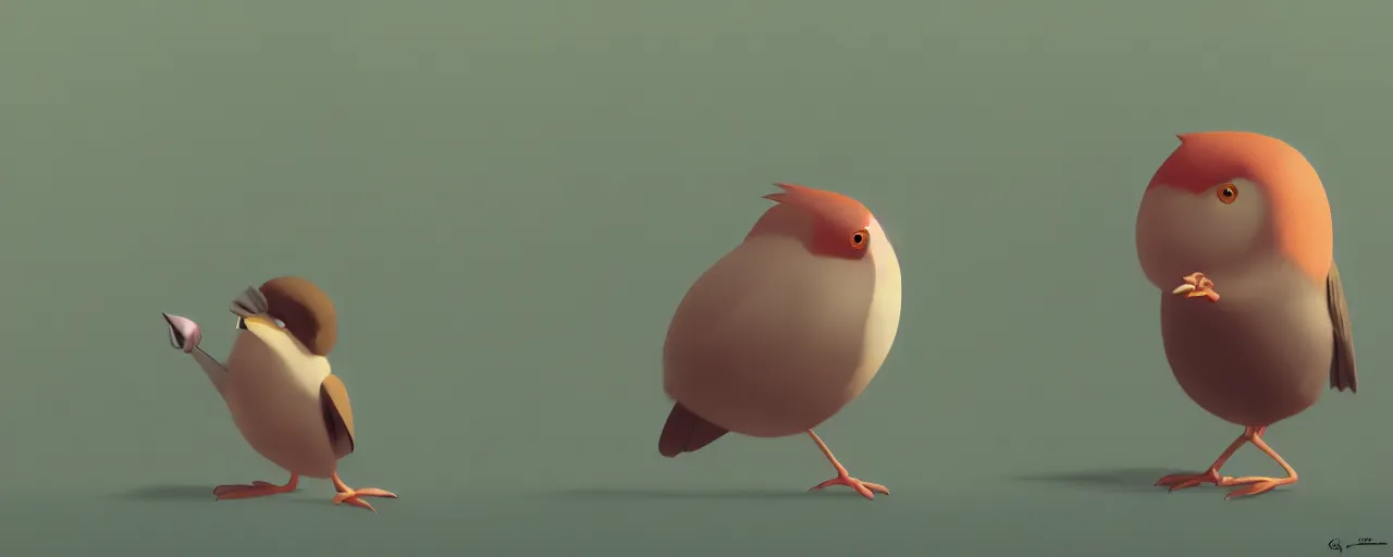 Image similar to gori fujita ilustration a game development studio, little worried bird looking in the camera close up painting by goro fujita, sharp focus, highly detailed, artstation