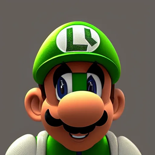 Prompt: luigi from super mario bros., a computer rendering by h. r. giger, trending on zbrush central, neoplasticism, zbrush, reimagined by industrial light and magic, # vfxfriday
