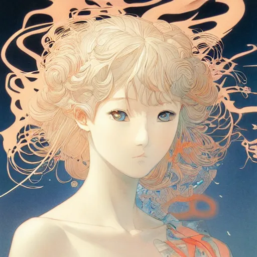 Prompt: prompt : magestic portrait soft light painted by james jean and katsuhiro otomo, inspired by evangeleon anime, smooth face feature, intricate oil painting, high detail illustration, sharp high detail, manga and anime 1 9 9 0
