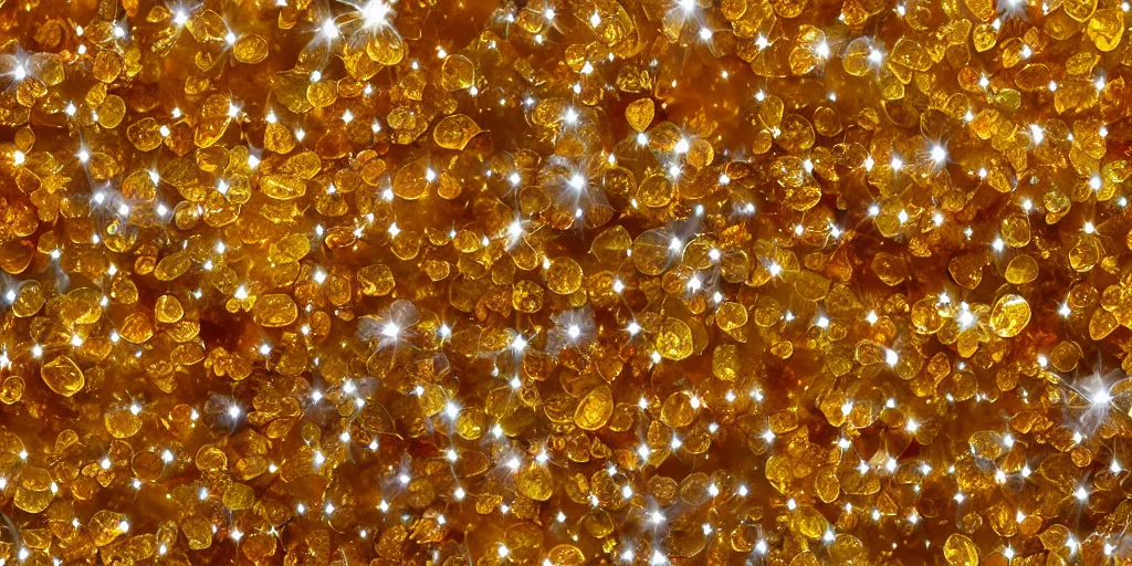 Image similar to 4k photograph of genuine citrine cluster