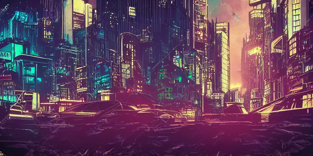 Prompt: neo noir city, 1 9 8 0 s future retro, cinematic, dramatic lighting, atmospheric