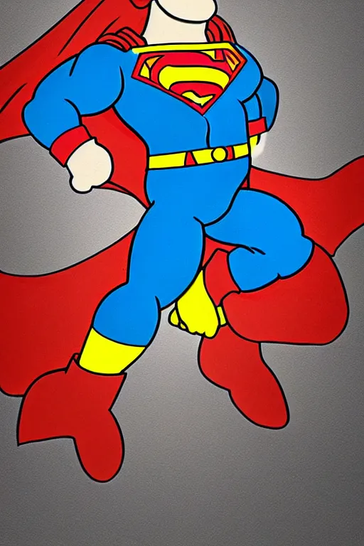 Image similar to homer simpson as superman