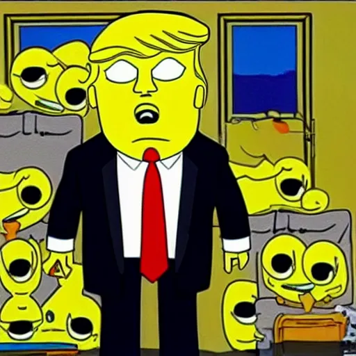 Prompt: Donald Trump in SpongeBob