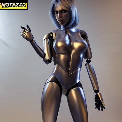 Prompt: store showcase selling womanized humanoid robots made of steel, beautiful face!, anatomically correct!!!, colored hair!, big breasts, fit, unreal engine 5, sharp focus
