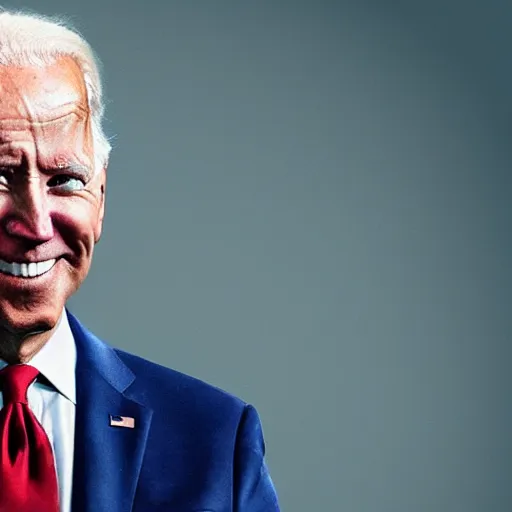 Prompt: demonic joe biden portrait, realistic photograph, award - winning