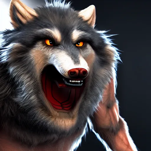 Image similar to cute handsome cuddly werewolf from van helsing unreal engine hyperreallistic render 8k character concept art masterpiece