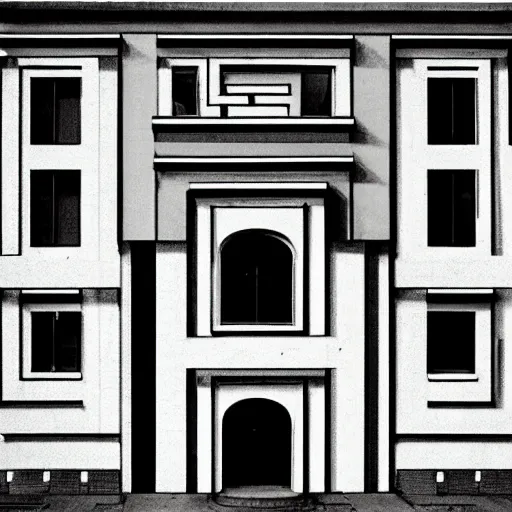 Prompt: “a facade designed by M.C. Escher”