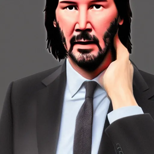 Image similar to Keanu Reeves as an amiibo, white background, product photo