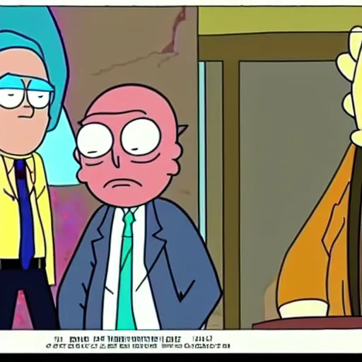 Image similar to stan lee cameo in rick and morty