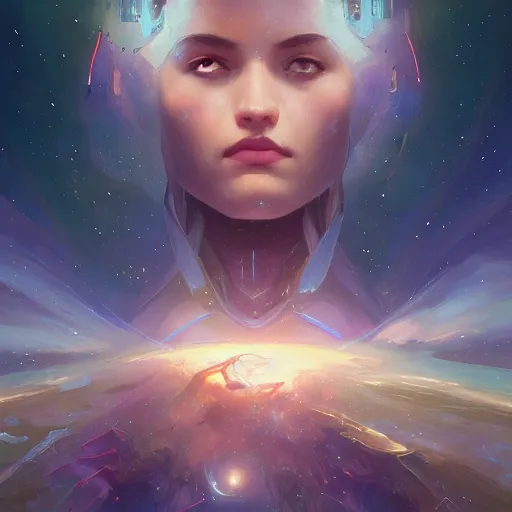 Prompt: How the universe ended, tragic, sad, cosmic and stars and nebula and galaxy, intricate, headshot, highly detailed, digital painting, artstation, concept art, sharp focus, cinematic lighting, illustration, art by artgerm and greg rutkowski, alphonse mucha, cgsociety