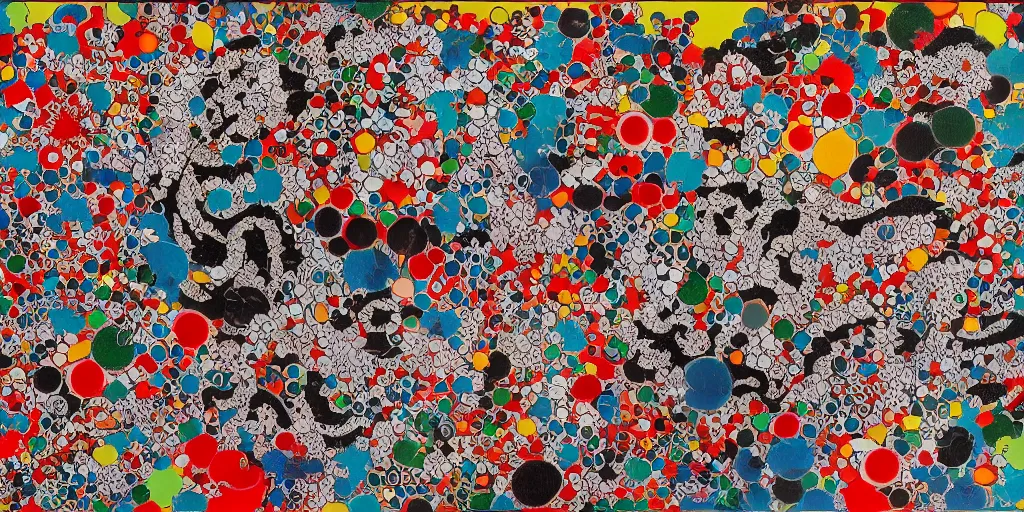 Image similar to Japanese art in the style of Damien Hirst