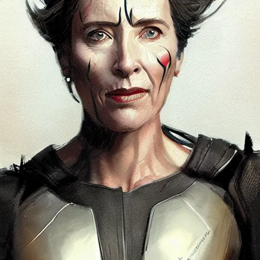 Image similar to emma thompson as marvel's Hela, hd, artwork by greg rutkowski